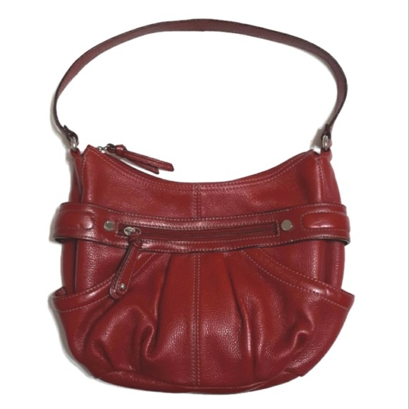 Tignanello Handbags - Tignanello red shoulder bag pebbled leather Y2K 90s style